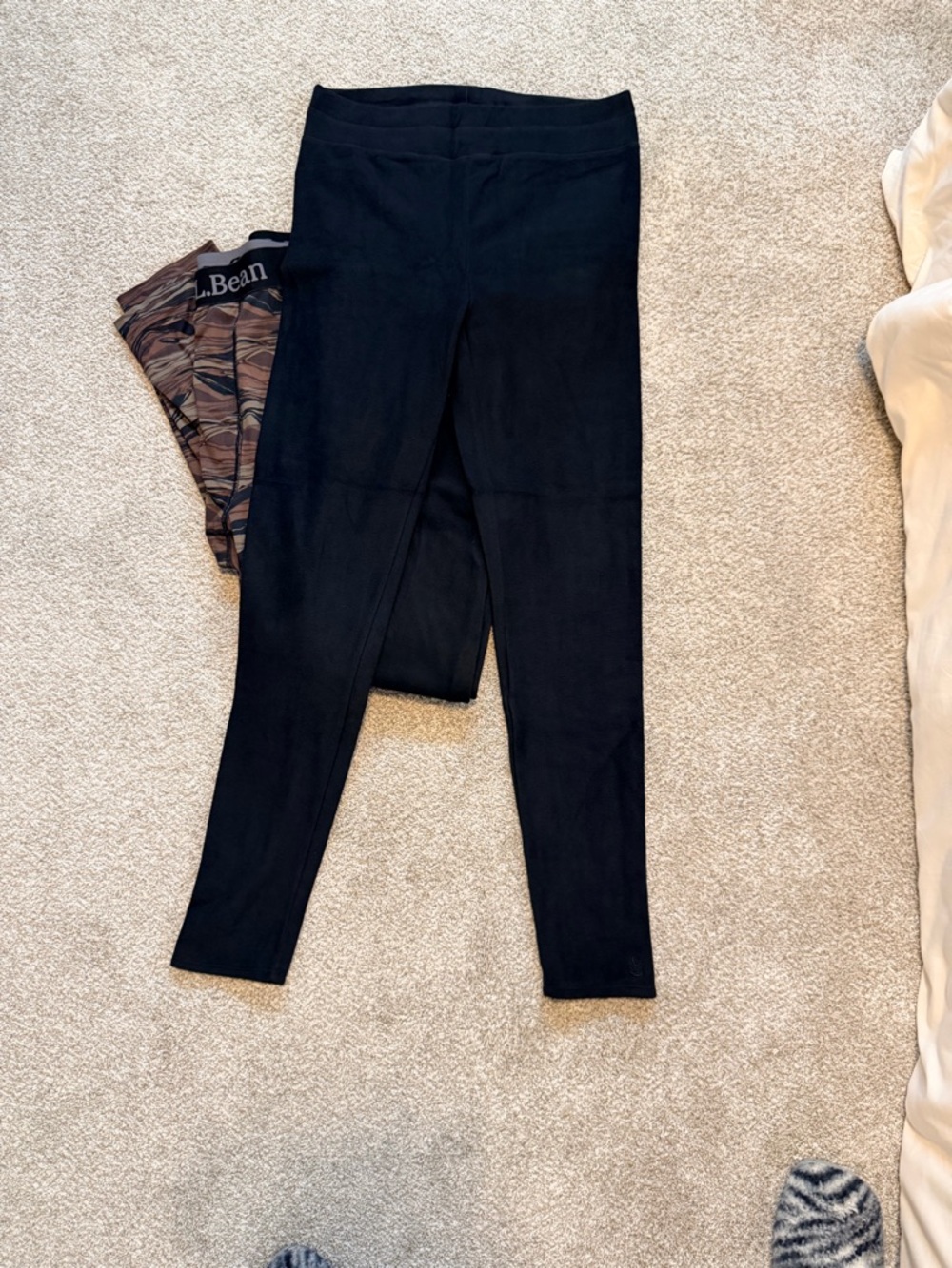 Cuddl Duds Black Fleece-Lined Leggings